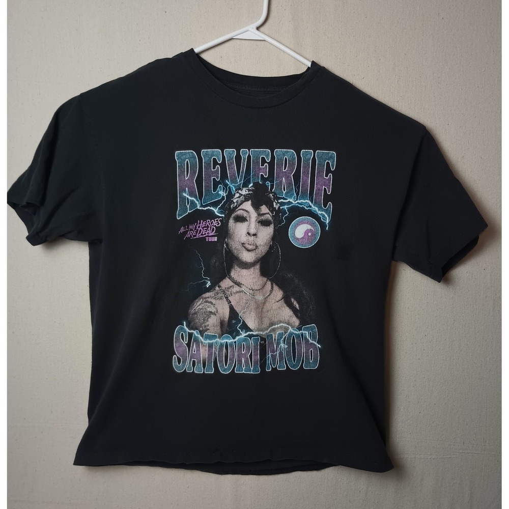 Reverie Satori Mob All My Heroes Are Dead Tour Graphic Black T-Shirt Size XL K‎
